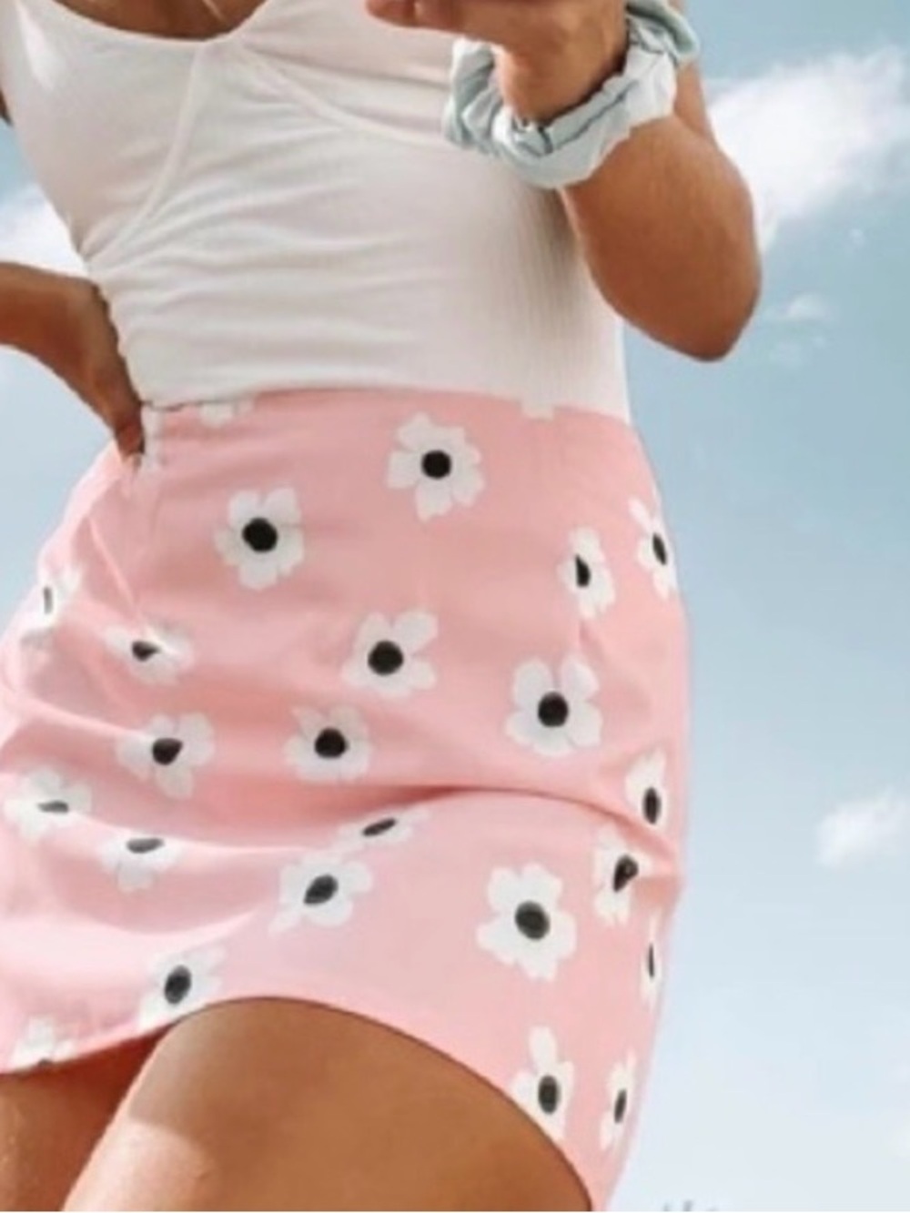 Princess Polly Pink Floral Daisy Mini Skirt